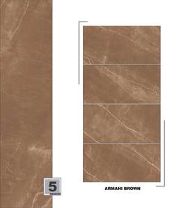 Brun avec des couleurs d'or Carreaux de porcelaine aspect marbre émaillé brillant 600x1200 60x120 Carrelage de sol - Product Image 1
