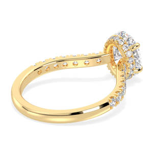 Bague solitaire en or massif 14K 18K personnalisable REYES avec diamant de laboratoire CVD HPHT pour femmes, bijoux de luxe pour mariage et fiançailles - Product Image 4