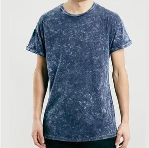 เสื้อยืดคอกลมผ้าคอตตอน230gsm สไตล์วินเทจของผู้ชายเสื้อถักจากหินฟอกสีผ้าสแปนเด็กซ์สไตล์ทางการขายส่ง - Product Image 1