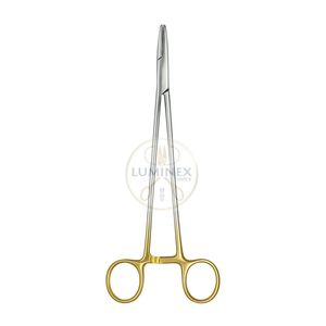 Porte-aiguilles Mayo Hegar 20 cm LUMINEX IMPEX, carbure de tungstène, poignées plaquées or, acier inoxydable, haute qualité - Product Image 3