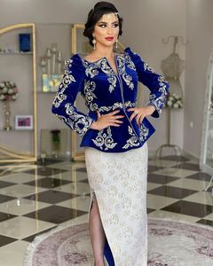 IMPRESIONANTE CHAQUETA AZUL REAL Y KARAKOU CON CUENTAS DE CRISTAL, PIEDRA, DABKA WORK @ 2023 - Product Image 1
