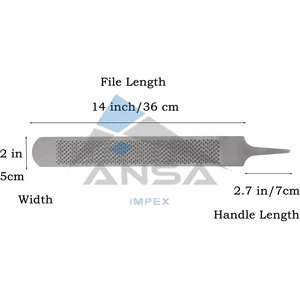 Lime à râper pour sabot de cheval en acier inoxydable Outil de coupe robuste de 14 pouces à double face de 2 pouces de large pour chevaux et chèvres - Product Image 6
