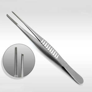 Meilleur fournisseur de pinces à tissus Adson en acier inoxydable, pointe dentelée, réutilisables, ensemble d'instruments de chirurgie générale - Product Image 3