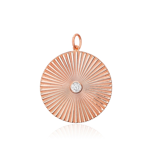 Pendentif rond en pierre CZ transparente, charme en gros, bijoux en argent sterling 925 turc faits à la main - Product Image 6