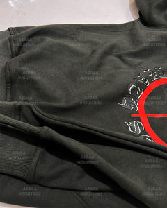 เสื้อฮู้ดผ้าคอตตอนผ้าฟลีซพิมพ์ลาย BJJ เอฟเฟกต์สีเทาควันแบบหลวมสำหรับกีฬาและลำลอง - Product Image 6