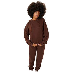 El mejor fabricante, chándales de talla personalizada de alta calidad para mujer/chándales de algodón de talla grande holgados para mujer con color liso - Product Image 1