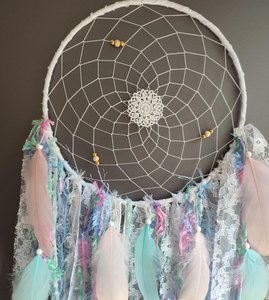 Attrape-rêves magique fait main, lune et étoiles suspendus au-dessus du lit, attrape-rêves personnalisé pour la décoration murale de la maison - Product Image 2