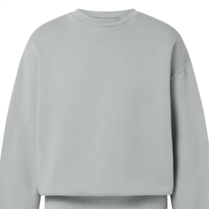 เสื้อสเวตเชิ้ตคอกลมสีเทาอ่อนสำหรับผู้ชาย สกรีนโลโก้ได้ เนื้อผ้าหนา แขนยาว สวมใส่สบาย สไตล์สตรีทแวร์ รับผลิตแบบ OEM ODM ขายส่ง - Product Image 3