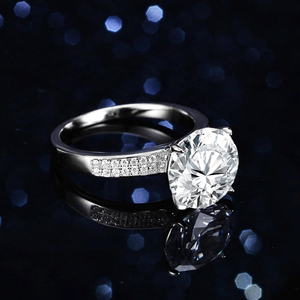 925 Silver Gold Plated Women's Hip Hop New <b>Iced</b> Moissanite <b>Ring</b> VVS IGI Certified Custom Pass Diamond Tester Jewelry - Product Image 3