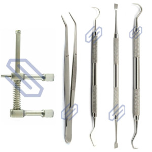 Kit de détartrage dentaire pour petits chiens, grattoir à dents pour vétérinaires, outils de diagnostic médical, instruments chirurgicaux en acier inoxydable - Product Image 1