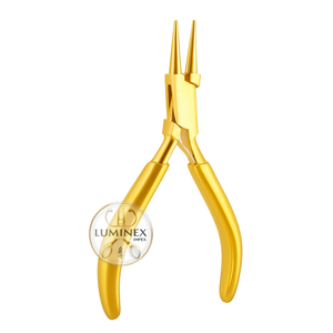 Alicates de punta redonda de acero inoxidable de alta calidad Gold Gozy, alicates para envolver alambre para hacer joyas, alicates artesanales con Mango antideslizante - Product Image 1