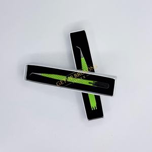 Pinzas de Extensión de Pestañas Getup Brosons Impex de Acero Inoxidable con Aislamiento de 45 Grados, Recubrimiento de Polvo Verde, Herramienta Profesional - Product Image 3
