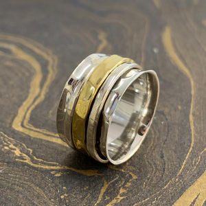 Two Tone <b>Spinner</b> <b>Ring</b> 7.5 Grams for Gift Occasions - Product Image 1