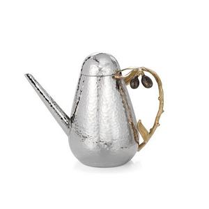 Tetera de aluminio de diseño con mango de latón, tetera para servir té, leche y café de tamaño personalizado a la venta - Product Image 3