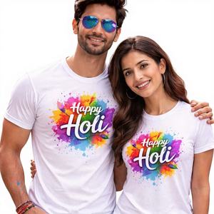 Camiseta de Verano para Hombre y Mujer, Diseño de Marca, Festival Holi, Manga Corta, Estampado Digital, Precio Accesible - Product Image 1