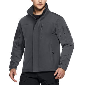 Veste à capuche coupe-vent Softshell légère de haute qualité pour hommes Veste Softshell imperméable de couleur unie personnalisée pour moi - Product Image 2
