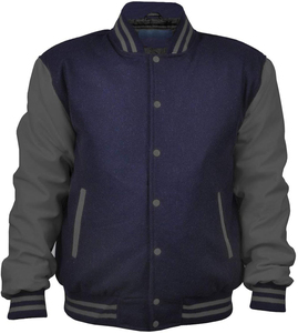 Noir Laine Corps Varsity Veste Fourrure De Mouton Pur Synthétique Manches Longues Respirant Hiver CollegeBaseballjacket pour menDDP Expédition - Product Image 5