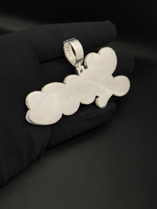 Pendentif Hip Hop en Acier Inoxydable Poli Haute Brillance avec Diamants CZ - Product Image 3