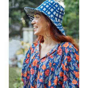Free Size Petunia <b>Top</b> for Ladies Bohemian Floral Embroidered Poplin and Organza Breathable Women's Long <b>Tops</b> for Spring/Summer - Product Image 1