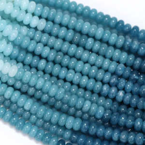Cuentas Redondas de Cuarzo Aqua: Piedra Preciosa Azul Degradada, Calidad AAA - Product Image 3