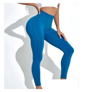 Vêtements de sport sur mesure, leggings pour femmes avec effet push-up, haute élasticité, taille mi-haute, couleur unie, leggings pour femmes en spandex de haute qualité - Product Image 2