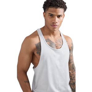 Design Your Own Men's Gym Vest Tank Top High Quality Lightweight Stretchable 160 GSM Polyester/Cotton High Street Style - Product Image 4