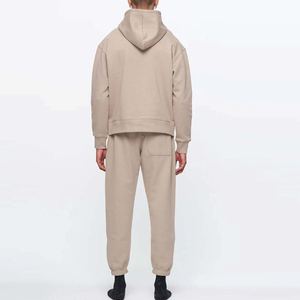 Men Tracksuit New Arrival Low Price Custom Logo Hoodie & Sweatpants Set Winter Casual <b>Hooded</b> Pullover High Quality Cotton - Product Image 3