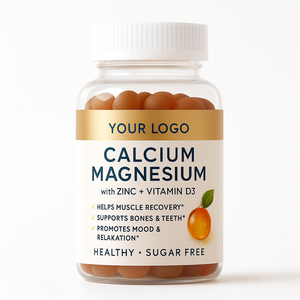 Vitamines gélifiées Ca <span class=keywords><strong>Mg</strong></span> Zn D3 <span class=keywords><strong>B12</strong></span> Folate Sureau Sans gluten Sans allergènes pour la santé des os et des dents de la famille Vente en gros OEM - Product Image 1