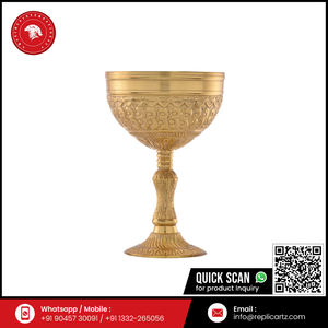 Copa de Vino de Latón Macizo |   Copa de Vino Real Hecha a Mano |   Cáliz Gótico Medieval |   Artículos de Bar Decorativos |   Mejor Precio al por Mayor - Product Image 6
