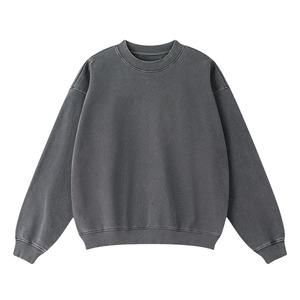 Sudadera Oversize de Algodón 100% Transpirable con Cuello Redondo y Lavado Ácido, Color Personalizado, Estilo Urbano de Invierno 2026 - Product Image 4