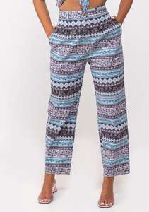 Pantalones de mujer de verano disponibles Pantalones y pantalones de mujer de moda informal de algodón mezclado de longitud completa transpirable - Product Image 4