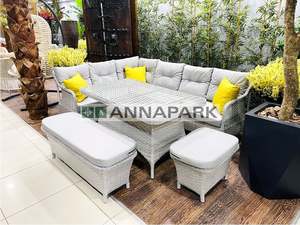 Annapark ensemble de meubles de jardin en rotin PE de haute qualité ensemble d'extérieur avec table à manger en rotin et canapé en rotin pour hôtel villa maison - Product Image 2