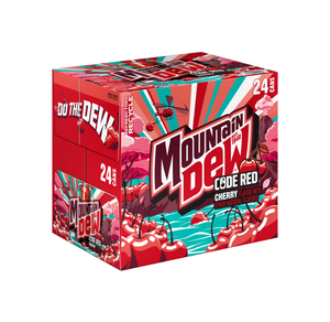 Vente en gros de Mountain Dew Code Red, 24 canettes de 12 oz, 170 calories par canette, 46 g de sucre, goût cerise intense et rafraîchissant, pour les restaurants - Product Image 6