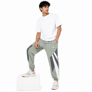 Wholesale Custom Color Block Jogger Sweatpants Elastic Waist Drawstring Casual Streetwear Side Pocket <b>Athletic</b> Track men's pants - Product Image 2