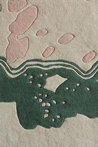 Tapis en laine fait main tufté à la main, luxueux, beige, antidérapant, réversible, à poils longs, épais, écologique, adapté aux animaux domestiques, pour un intérieur moderne - Product Image 3