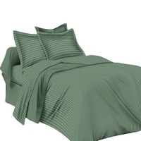 Offre Spéciale 50/50 poly coton rayure hôtel blanc ensemble de draps de lit fabricant indien ensemble de draps de literie