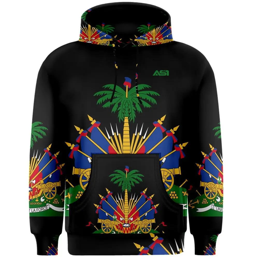 Top Quality Sublimated Hoodie for Men 100% Polyester Breathable Fleece Pullover Country Design Hooded Sweatshirt Ex-Factory Rate