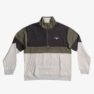 Meilleures ventes de sweats à demi-fermeture éclair pour hommes à la mode à motif solide vêtements de sport pour l'hiver sweats à capuche extensibles teints en couleur unie - Product Image 1