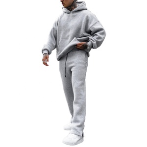 Wholesale Customizable 45 Colors High Quality Oversized Cotton Fleece Tracksuits Streetwear Hooded Set for Winter Acid Washed - Product Image 1