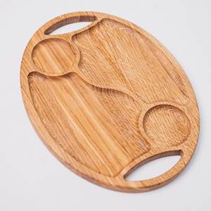 Bandeja de servicio de madera de acacia ecológica al por mayor plato de fiesta de aperitivo decorativo de India - Product Image 5