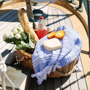 Handmade Hammam Fouta Turkish Cotton <b>Towel</b> Bath Wrap Lightweight Quick Dry Absorbent Spa Blanket Beach Travel Picnic Throw - Product Image 6