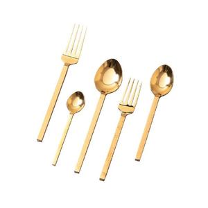 Factory Custom Design Metal Cutlery Stainless Steel Flatware <b>Fork</b> <b>Knife</b> <b>and</b> Spoon <b>Set</b> for Restaurant Parties - Product Image 5