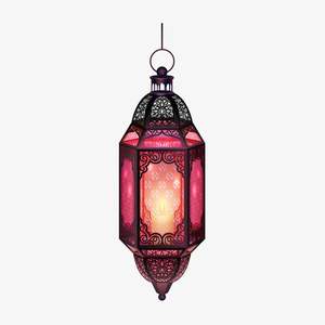 Linterna de Ramadán de Metal tradicional con gancho colgante, perfecta para exhibir en casas, mezquitas y jardines durante noches festivas - Product Image 4