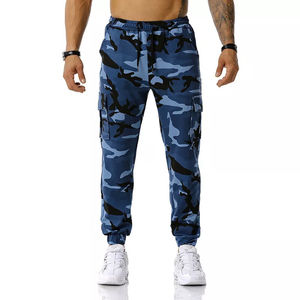 Pantalon cargo décontracté pour homme en toile respirante, avec cordon de serrage, anti-plis et anti-bouloches, uni, léger, pour la course à pied, OEM - Product Image 3