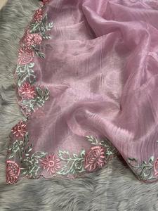 Seda de organza atractiva con hilo de viscosa, fabricante y proveedor de Sari de Surat a tarifa completa de Surat - Product Image 2