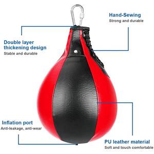 Mini ballon de vitesse de boxe en gros avec cuir PU pour l'entraînement au MMA et au Muay Thai, couleur et logo personnalisables, conception OEM - Product Image 4