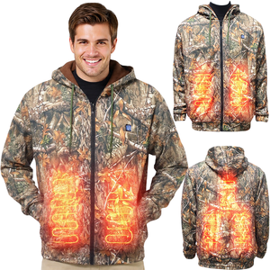 Sudaderas con capucha calentadas de caza personalizadas, chaqueta térmica de invierno de 5V, Camuflaje, pesca al aire libre, productos gruesos de invierno para hombres y adultos para chaqueta - Product Image 1