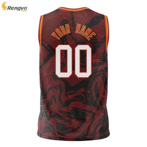 Maillots de basket-ball personnalisés avec logo brodé, respirants, à séchage rapide, antibactériens, vente en gros, impression numérique, taille plus - Product Image 4