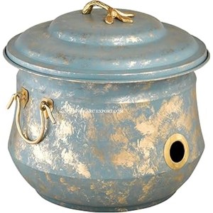 Macetas de manguera de cobre de forma redonda de diseño moderno de trabajo martillado perilla de gorrión de Calidad exclusiva para suministros de macetas de manguera de agua de jardinería - Product Image 4