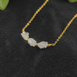 En gros Personnalisable Énergie Équilibrage Arc-En-Ciel Pierre De Lune Collier Chakra Pierre De Naissance Guérison Bijoux Rough Moissanite Charms - Product Image 4